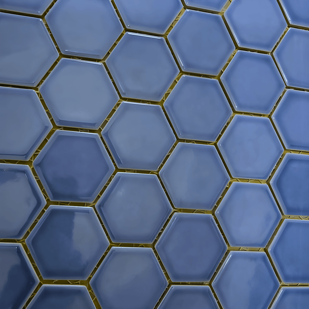 Tribeca 2 in. Hex Glacier Blue 12-5/8 in. x 11-1/8 in. Porcelain Mosaic Floor and Wall Tile (9.96 sq. ft./Case) - Super Arbor