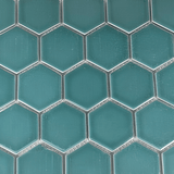 Tribeca 2 in. Hex Glacier Blue 12-5/8 in. x 11-1/8 in. Porcelain Mosaic Floor and Wall Tile (9.96 sq. ft./Case) - Super Arbor