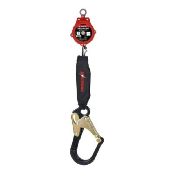Micron Self Retracting Lifeline - Lrg Aluminum Rebar Hook w/ Steel Gate - 6ft image 3