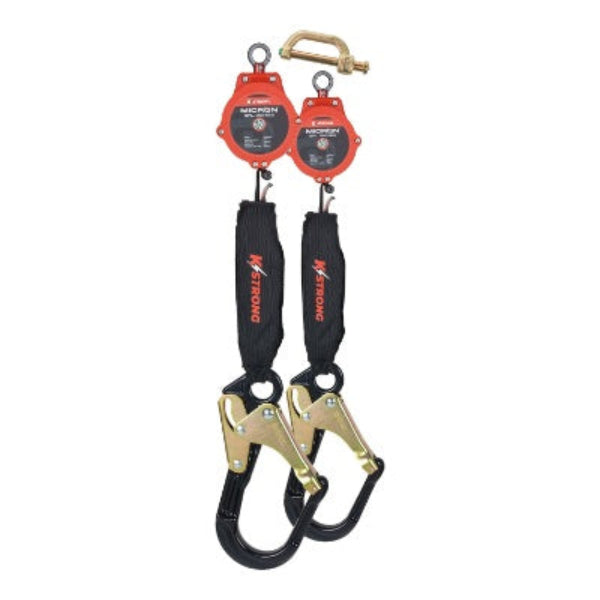 Micron Self Retracting Lifeline - Lrg Aluminum Rebar Hook w/ Steel Gate - 6ft image 2