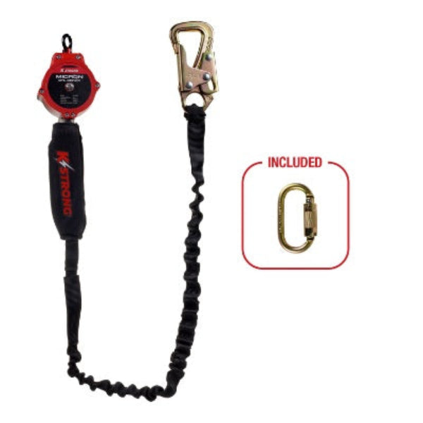 Micron Self Retracting Lifeline - Tie Back Hook - 3ft Protective Sleeve - 6ft