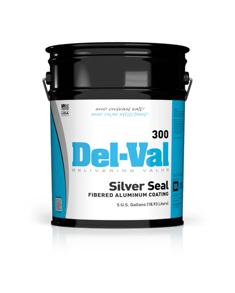 United Asphalt #300 Del-Val Silver Seal Fibered Aluminum Coating 5 gal