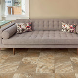 Congoleum ArmorCore Pro UR Valley Path 12-ft W Cut-to-Length Sandy Brown Stone Look Low-Gloss Finish Sheet Vinyl