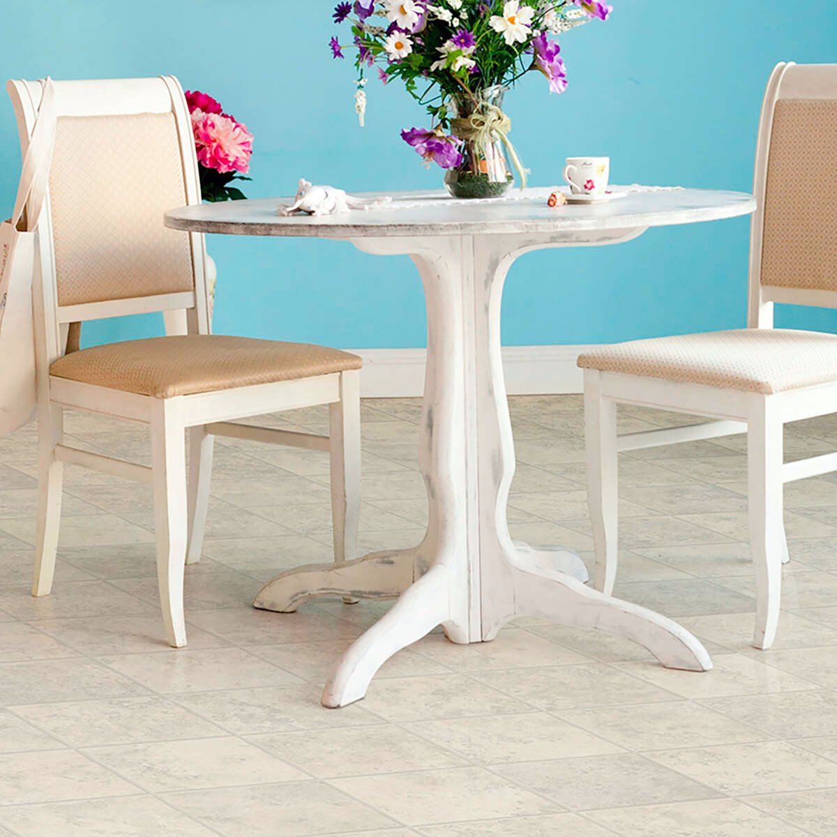 Congoleum ArmorCore Pro UR Contempo 12-ft W x Cut-to-Length Ballet White Stone Look Low-Gloss Finish Sheet Vinyl