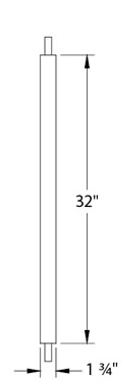 Fypon 32 in. x 1-3/4 in. x 1-3/4 in. Polyurethane Square Baluster for 5 in. Balustrade System