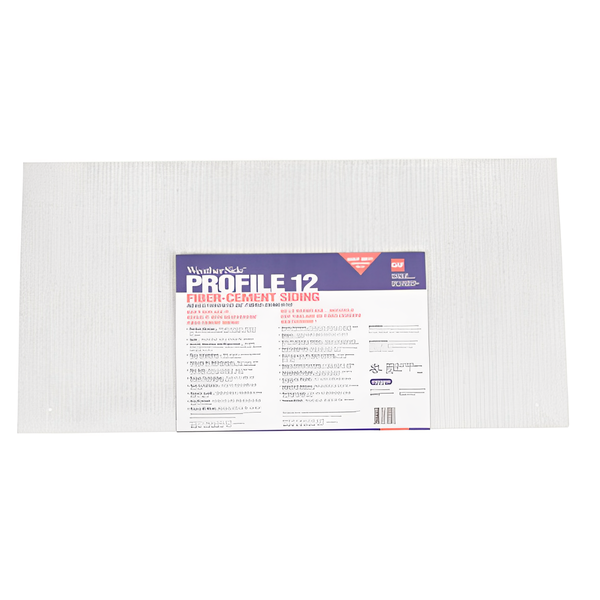 WeatherSide Fiber-Cement Siding Profile - 12" Shingle w/ Striated Surface - 12 in x 24 in (18 Shingles - Approx 33 Sq Ft) image 4