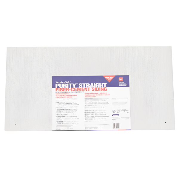 WeatherSide Fiber-Cement Siding - Purity Straight Shingle w/ Textured Surface - 12 in x 24 in (18 Shingles - Approx 33 Sq Ft) image 3