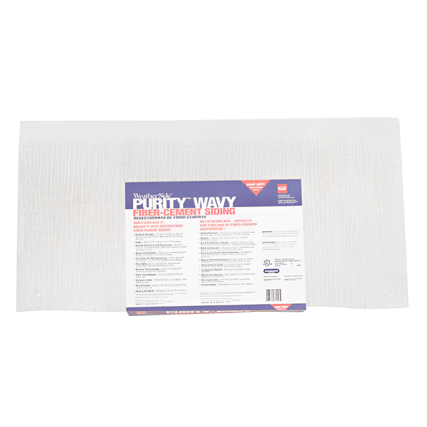 WeatherSide Fiber-Cement Siding - Purity Wavy Shingle w/ Textured Surface - 12 in x 24 in  (18 Shingles - Approx 33 Sq Ft) image 4