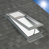 VELUX Manual Venting Deck Mount Skylight - White Solar Powered Shade image 4