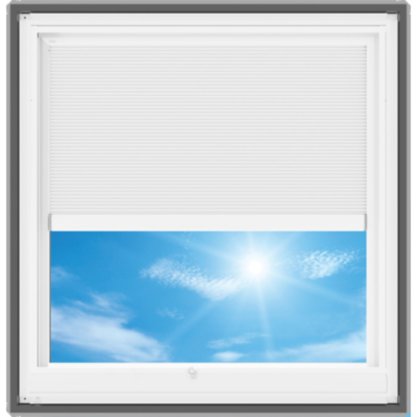 VELUX Manual Venting Deck Mount Skylight - White Solar Powered Shade image 11
