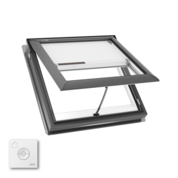 VELUX Manual Venting Deck Mount Skylight - White Solar Powered Shade image 12
