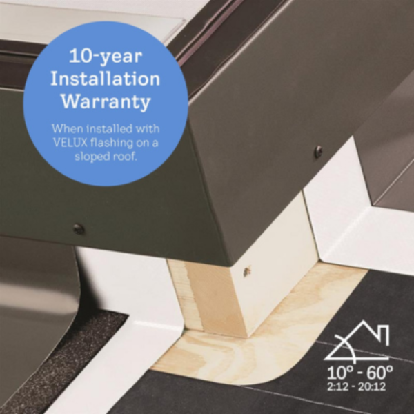 VELUX Electric Venting Curb Mount Skylight - White Solar Powered Shade image 6