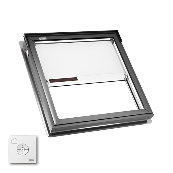 VELUX Fixed Deck Mount Skylight - White Solar Powered Shade image 5