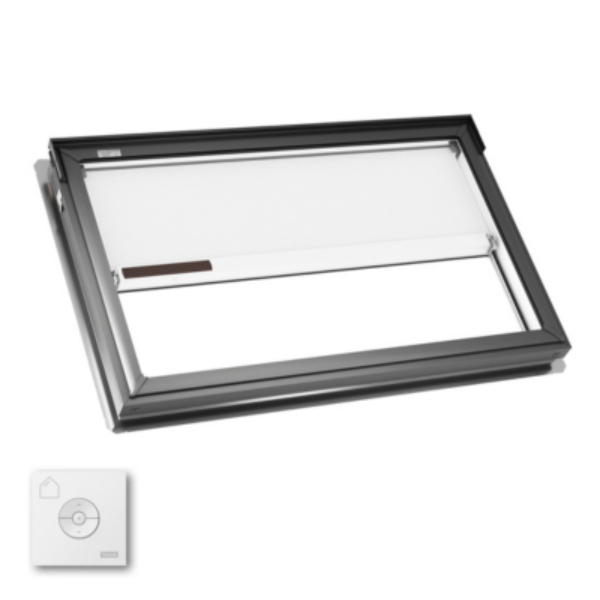 VELUX Fixed Deck Mount Skylight - White Solar Powered Shade image 19