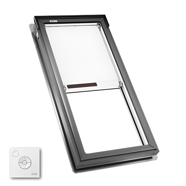 VELUX Fixed Deck Mount Skylight - White Solar Powered Shade