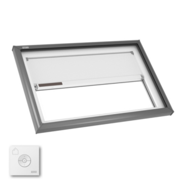 VELUX Fixed Curb Mount Skylight - White Solar Powered Shade image 21
