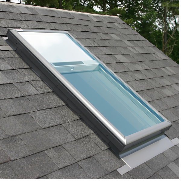 VELUX Fixed Curb Mount Skylight - White Solar Powered Shade image 5