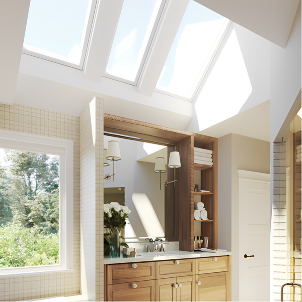 VELUX Fixed Curb Mount Skylight - White Solar Powered Shade image 8