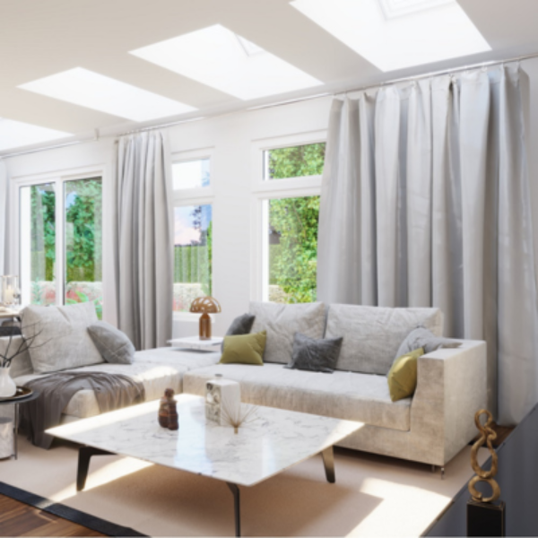 VELUX Fixed Deck Mount Skylight - White Solar Powered Shade image 7