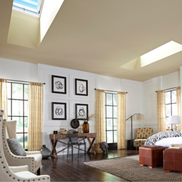 VELUX Electric Venting Curb Mount Skylight - White Solar Powered Shade image 3