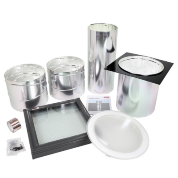 14 in. Curb Mount Rigid Sun Tunnel Skylight with Wildfire Glass and ECL Shingle Roof Flashing image 8