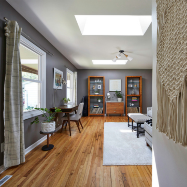 VELUX Fixed Curb Mount Skylight - White Solar Powered Shade image 12