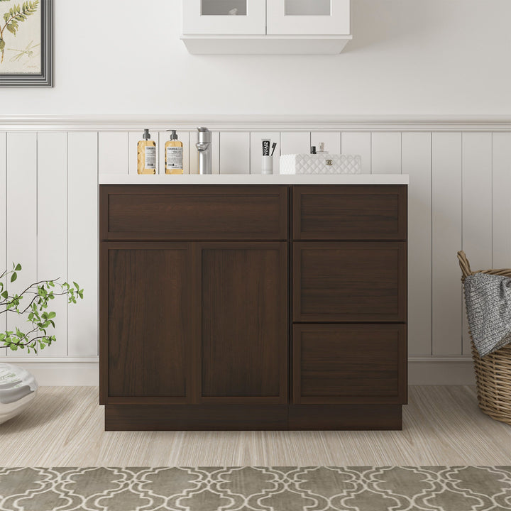Vanity Art 15 in. W x 21 in. D x 32.5 in. H 3-Drawer Bath Vanity Cabinet Only in White