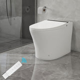 Vanity Art Elongated Smart Toilet Bidet, 1-Piece, 1.28 GPF, White, Auto Flush, Heated Seat, Air Drying, Remote Control, LED Display