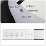 Vanity Art Elongated Smart Toilet Bidet, 1-Piece, 1.28 GPF, White, Auto Flush, Heated Seat, Air Drying, Remote Control, LED Display