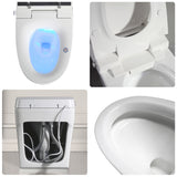 Vanity Art Elongated Smart Toilet Bidet, 1-Piece, 1.28 GPF, White, Auto Flush, Heated Seat, Air Drying, Remote Control, LED Display