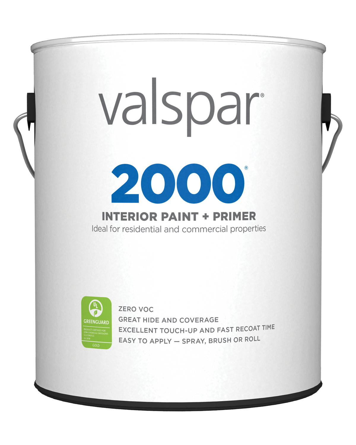 Valspar 2000 Semi-Gloss High Hide White Latex Paint, 1 Gallon (128-fl oz)