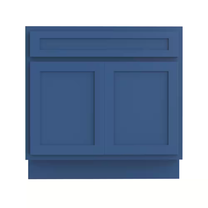 Vanity Art 30 in. W x 21 in. D x 32.5 in. H 2-Doors Bath Vanity Cabinet without Top in Blue