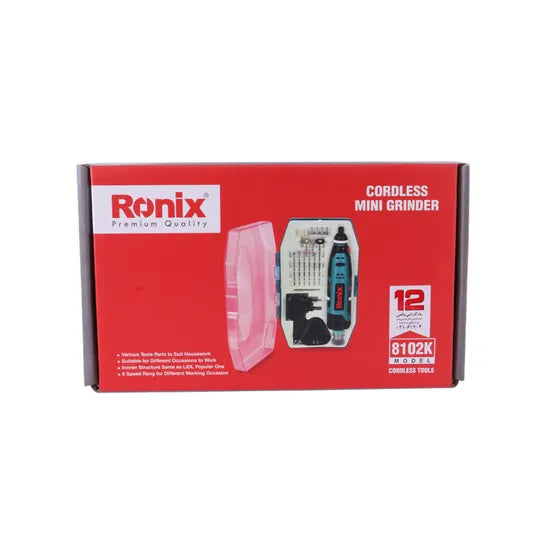 Ronix Variable Speed 12V Engraving Mini Cordless Grinder Machine Rotary Tools Kit