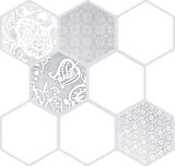 Emser VIRTUE 9-Pack White 18-in x 18-in Glazed Porcelain Patterned Floor and Wall Tile