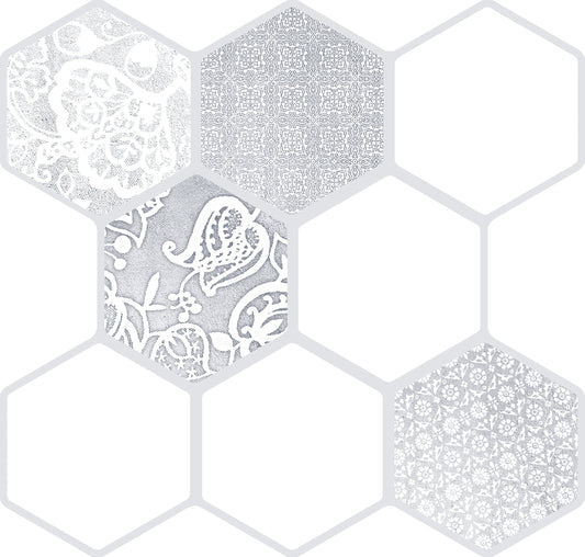 Emser VIRTUE 9-Pack White 18-in x 18-in Glazed Porcelain Patterned Floor and Wall Tile