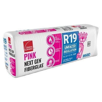 Owens Corning R-19 Unfaced Fiberglass Insulation Batts, 6.5 in. x 15 in. x 48 in. (5 Bags)