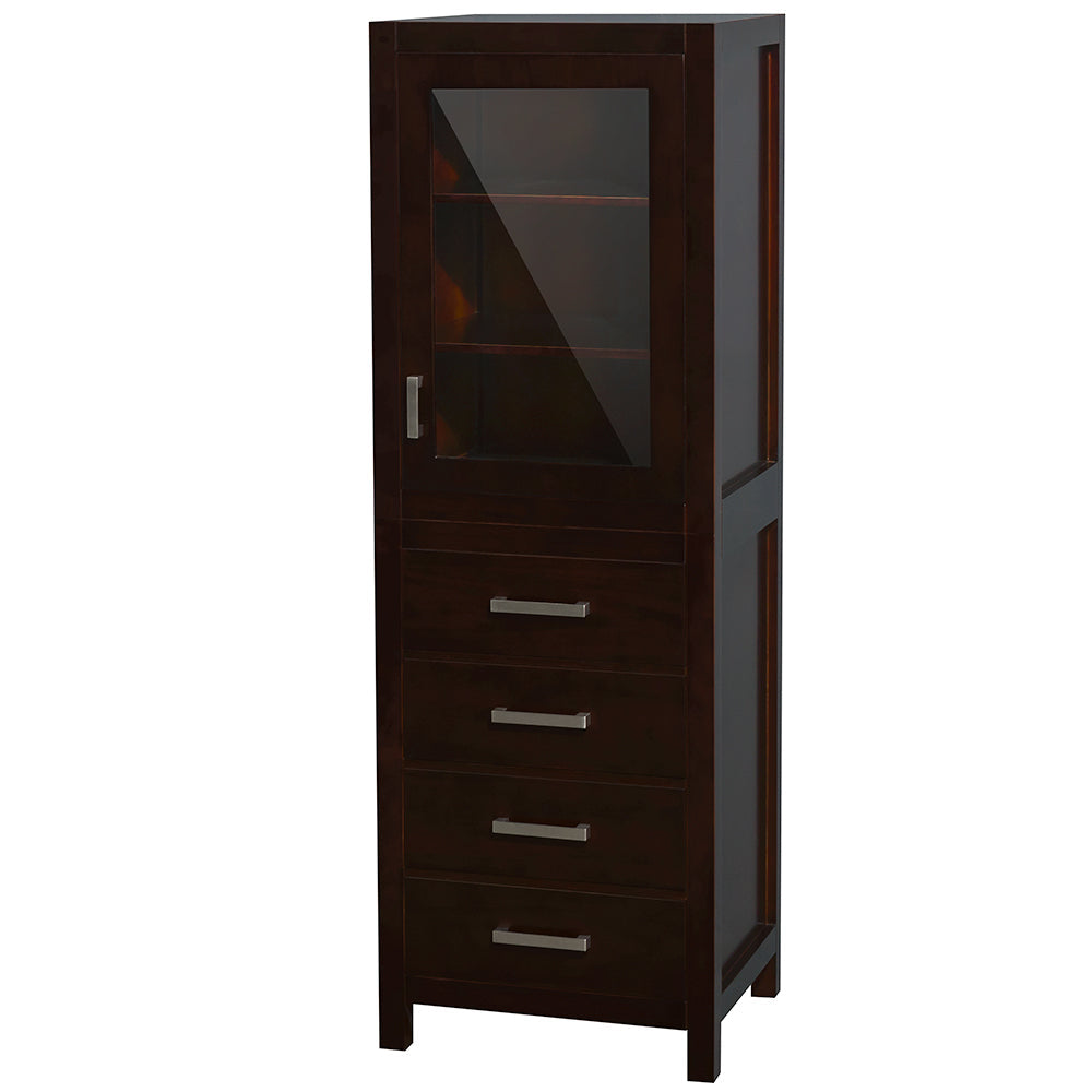 Wyndham Collection Sheffield 24"W x 20"D x 71"H Dark Gray Linen Cabinet