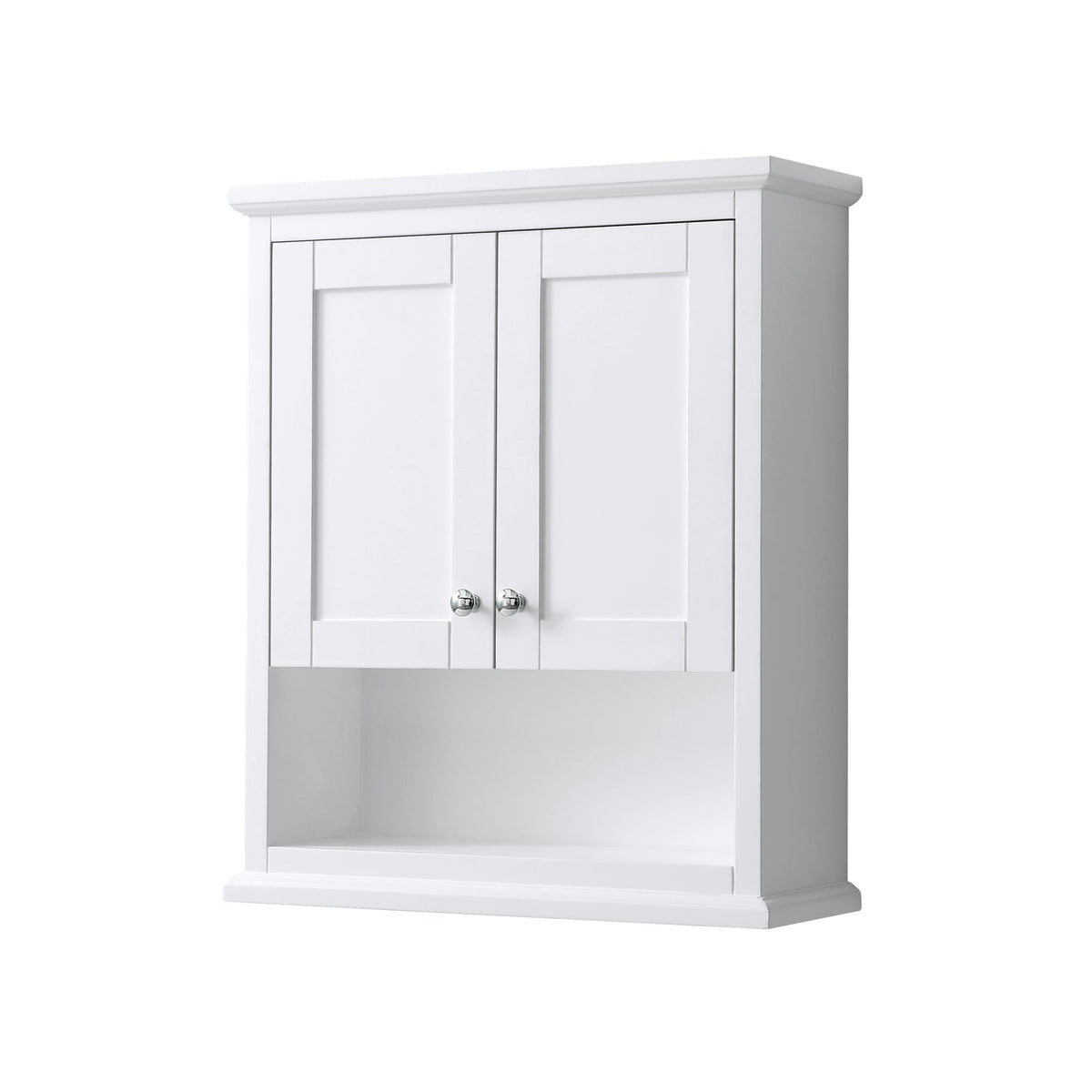 Wyndham Collection Avery 25-in W x 30-in H x 9-in D White Bathroom Wall Cabinet