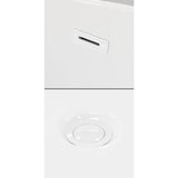 Rebecca 64.8 in. Acrylic Flatbottom Non-Whirlpool Bathtub in White with Polished Chrome Trim