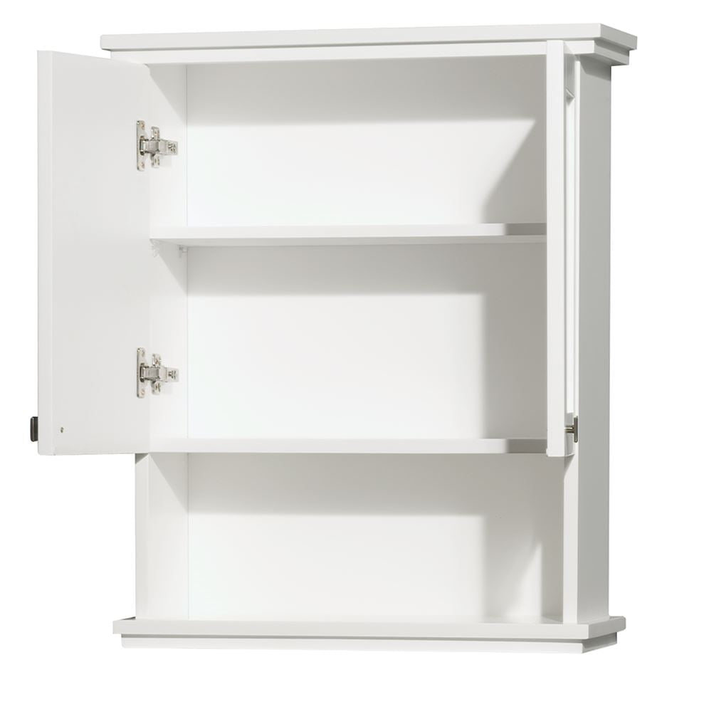 Wyndham Collection Acclaim 25"W x 9"D x 30"H White Bathroom Wall Cabinet