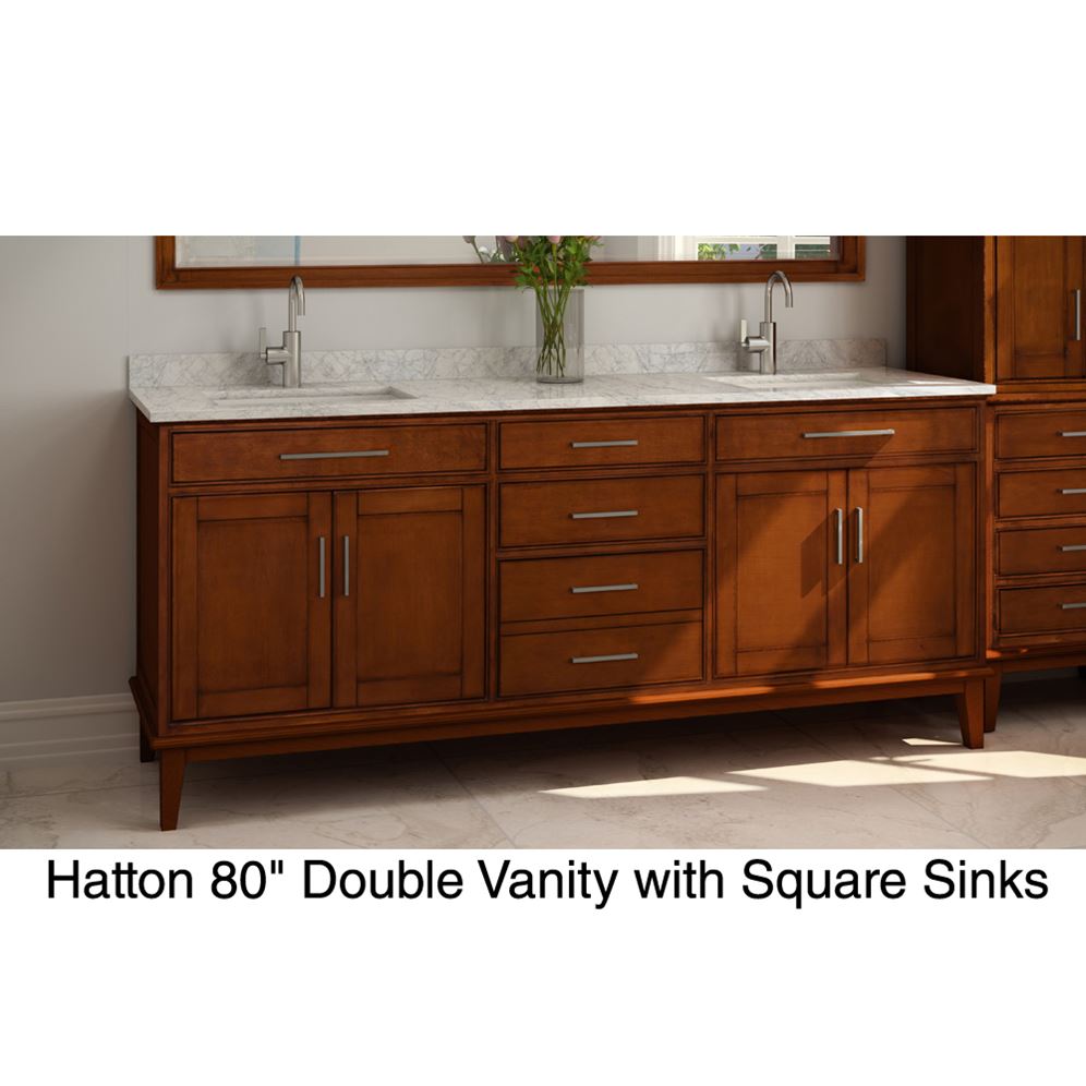 Wyndham Collection Hatton 36-in Light Chestnut Bathroom Vanity Cabinet