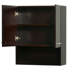 Wyndham Collection Centra 24-in W x 29-in H x 8.75-in D Espresso Bathroom Wall Cabinet