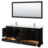 Wyndham Collection Deborah 80-in Dark Espresso Bathroom Vanity Cabinet