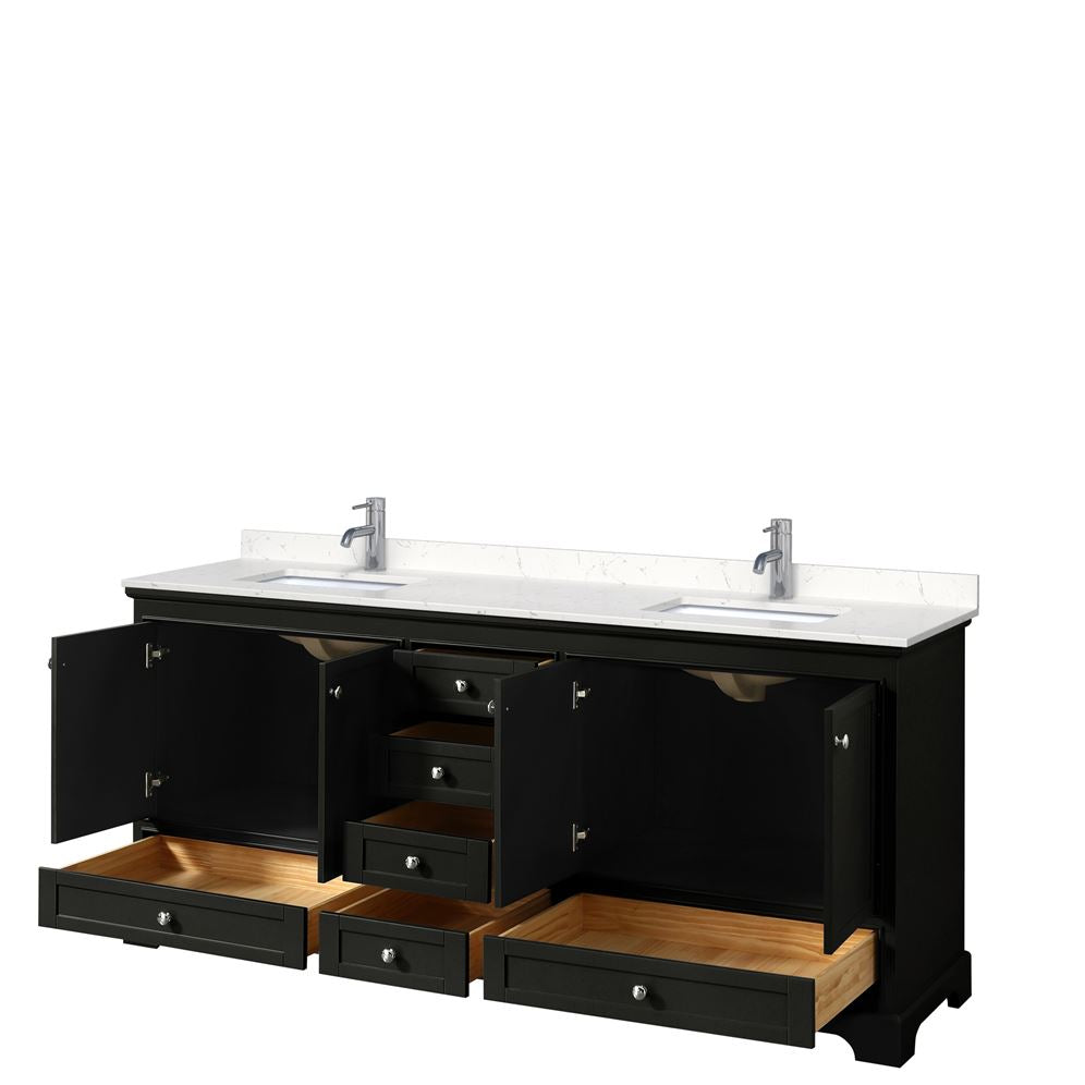 Wyndham Collection Deborah 80-in Dark Espresso Bathroom Vanity Cabinet
