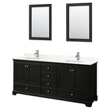 Wyndham Collection Deborah 80-in Dark Espresso Bathroom Vanity Cabinet