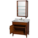 Wyndham Collection Hatton 36-in Light Chestnut Bathroom Vanity Cabinet