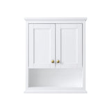 Wyndham Collection Avery 25-in W x 30-in H x 9-in D White Bathroom Wall Cabinet