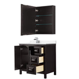 Wyndham Collection Daria 36-in Dark Espresso Bathroom Vanity Cabinet