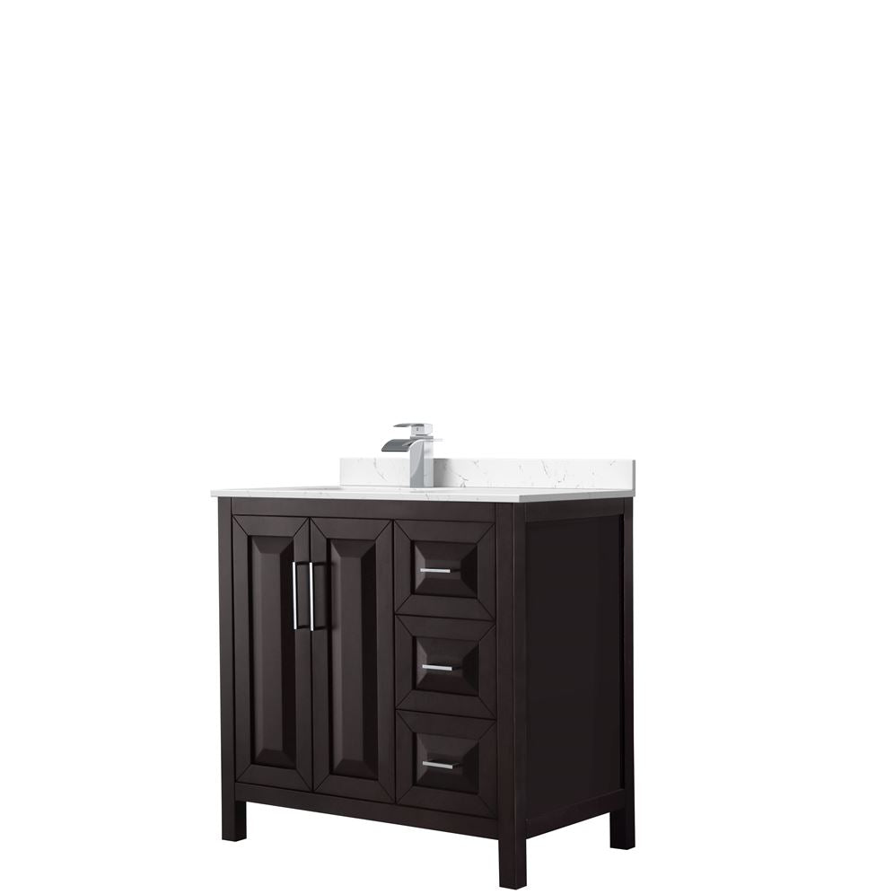 Wyndham Collection Daria 36-in Dark Espresso Bathroom Vanity Cabinet