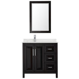 Wyndham Collection Daria 36-in Dark Espresso Bathroom Vanity Cabinet